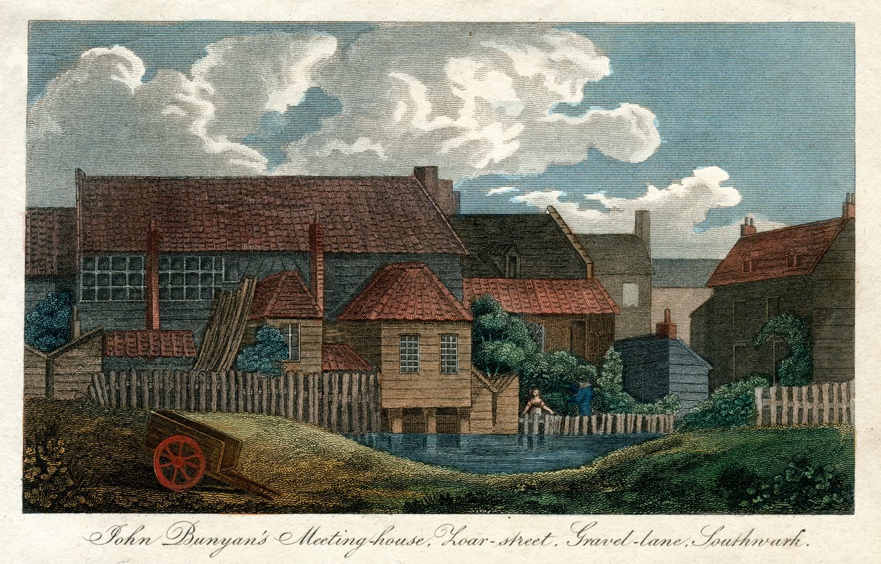 Dom spotkań Johna Bunyansa, Zoar-street, Gravel-Lane, Southwark, Londyn, 1814 autorstwa Unbekannt