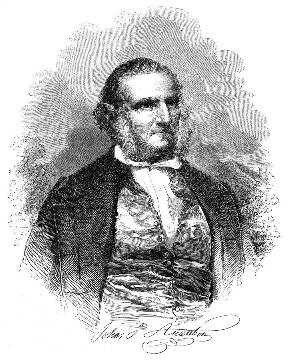 John James Audubon 1780-1851, amerykański ornitolog i artysta, 1852 autorstwa Unbekannt