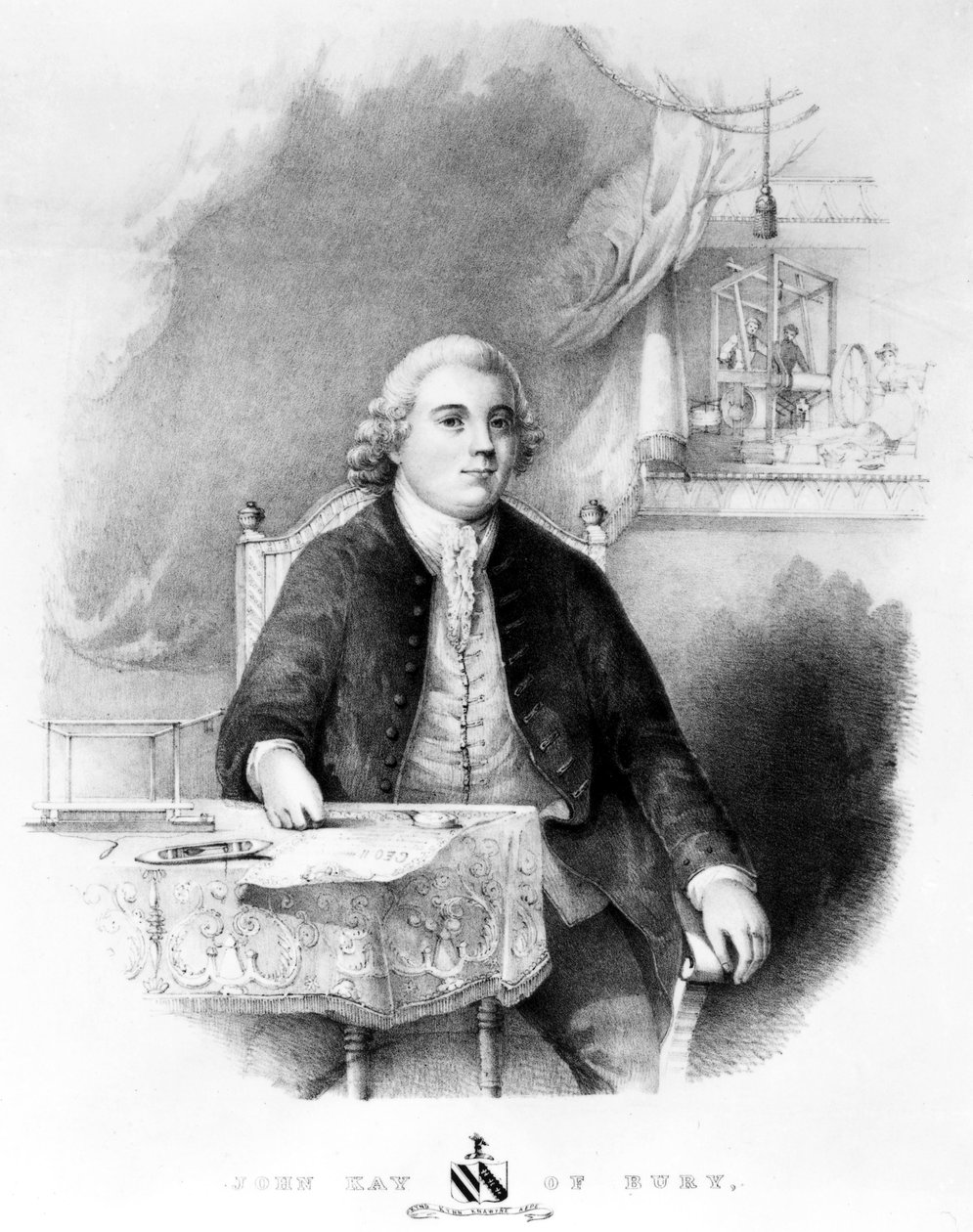 John Kay, angielski wynalazca, ok. 1755 autorstwa Unbekannt