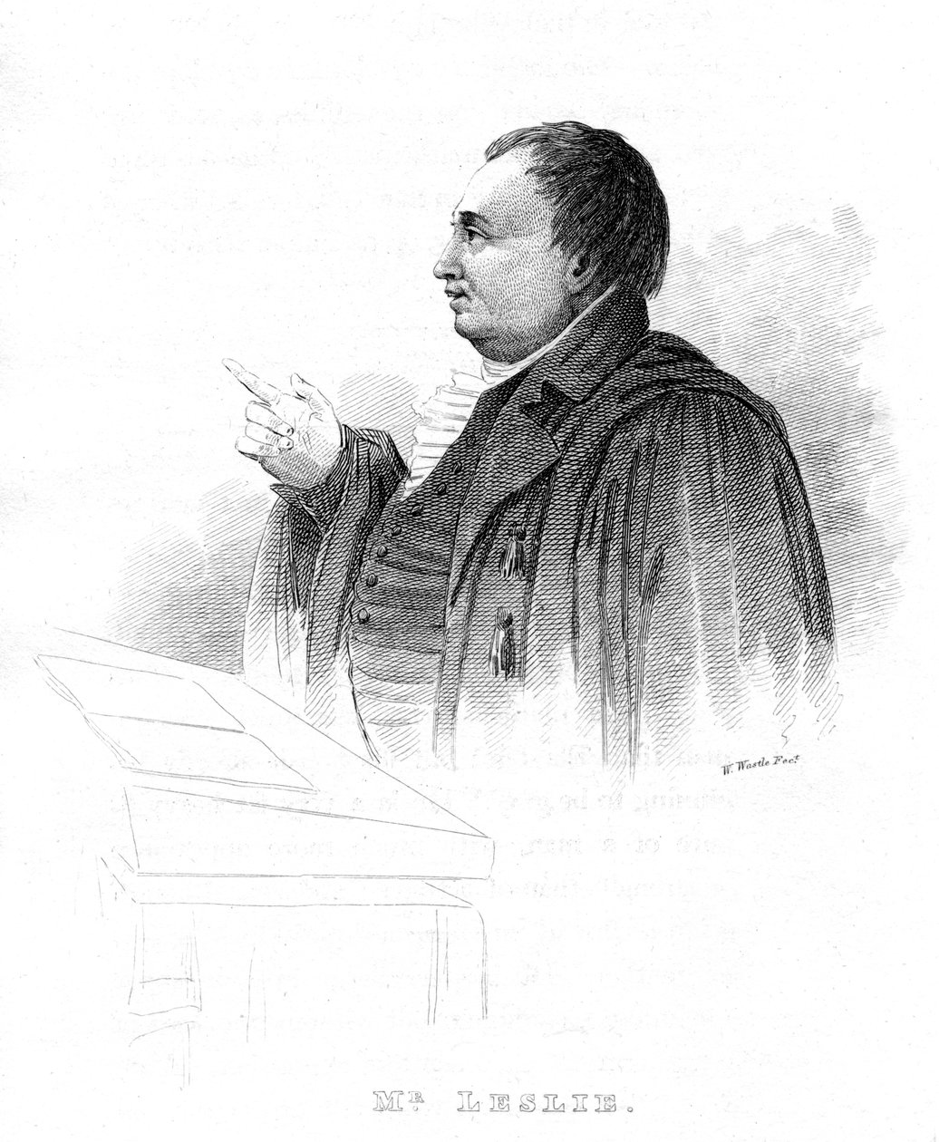 John Leslie 1766-1832, szkocki filozof przyrody i fizyk, wykład, XIX w. autorstwa Unbekannt
