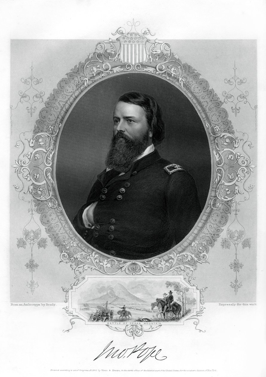 John Pope, generał Unii w wojnie secesyjnej, 1862-1867 autorstwa Unbekannt