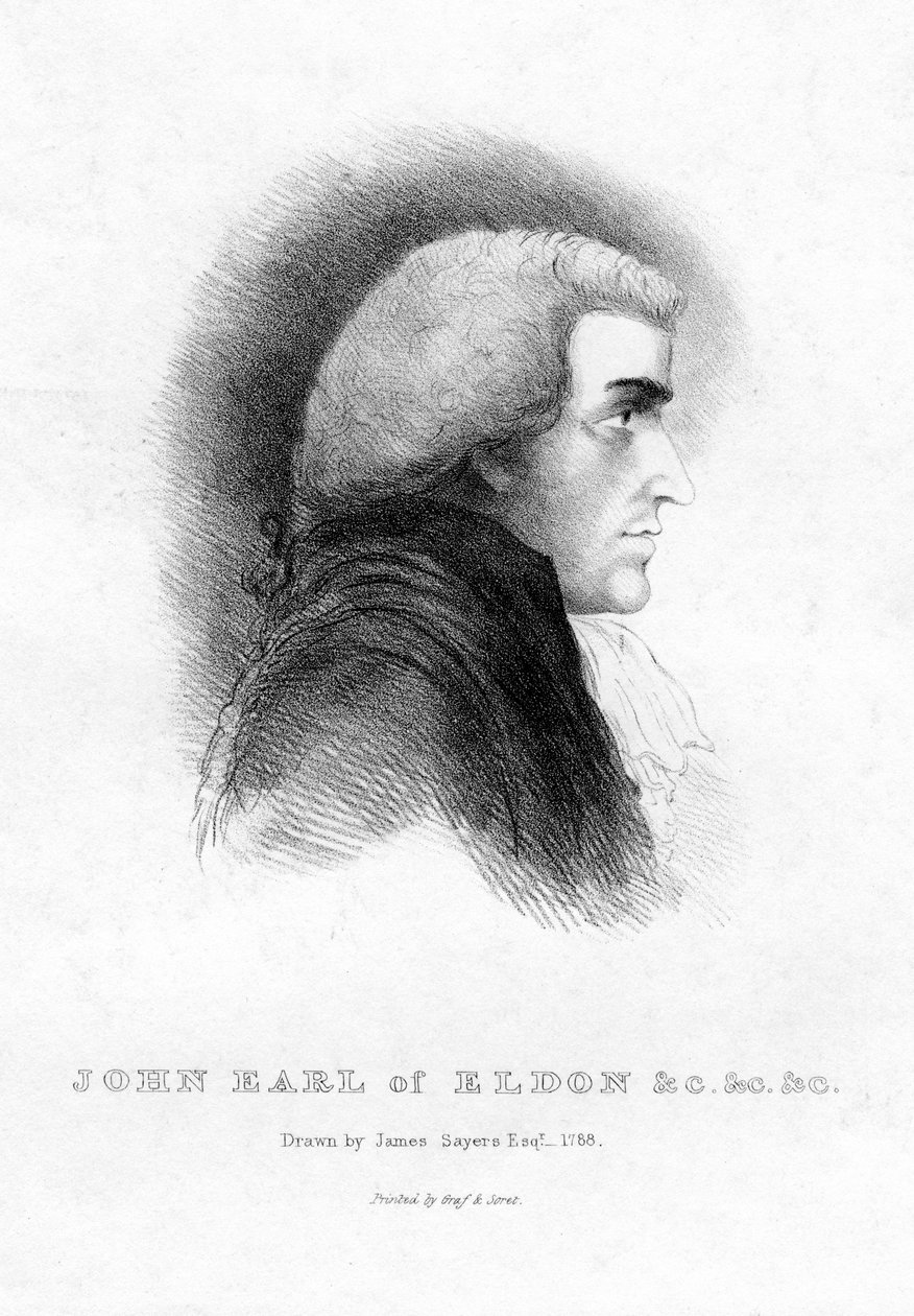 John Scott 1751-1838, 1. hrabia Eldon, Lord wysoki kanclerz Wielkiej Brytanii, XIX wiek autorstwa Unbekannt