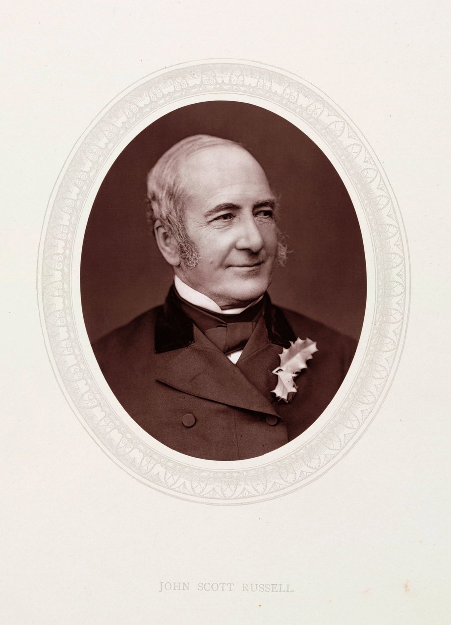 John Scott Russell, szkocki inżynier budownictwa i architekt marynarki, ok. 1870 autorstwa Unbekannt