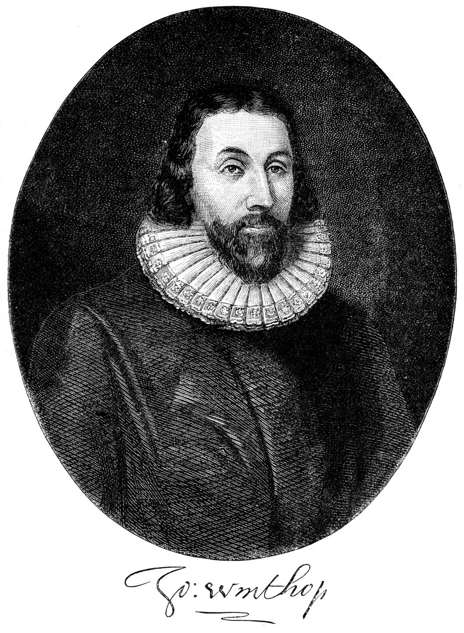 John Winthrop, angielski osadnik purytański w Ameryce, XVII w. ok. 1880 r. autorstwa Unbekannt