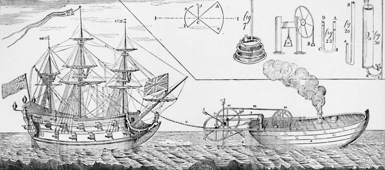 Parowiec Jonathan Hullss, 1736, 1904 autorstwa Unbekannt