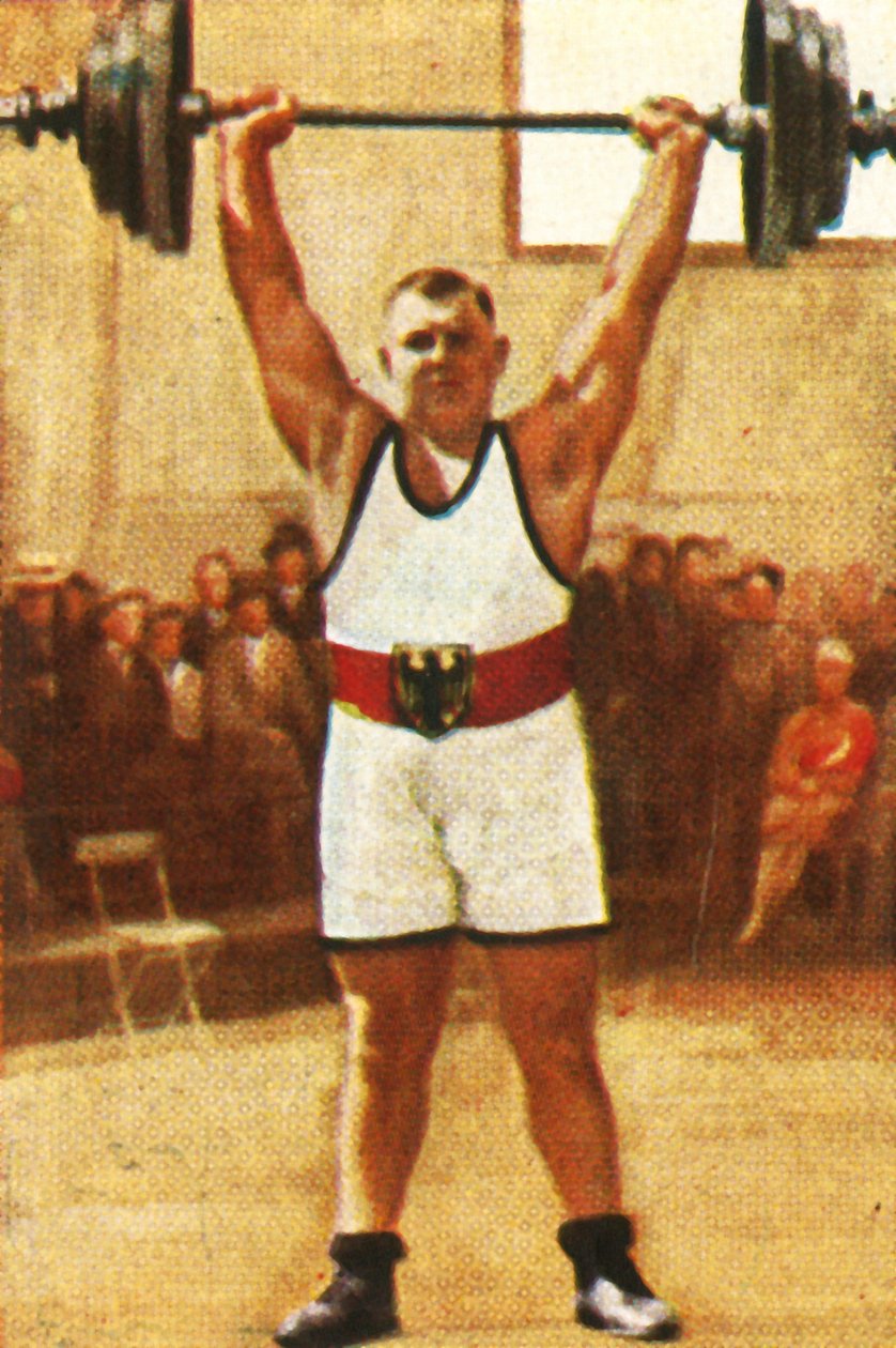 Josef Straßberger, mistrz Niemiec w podnoszeniu ciężarów, 1928. autorstwa Unbekannt