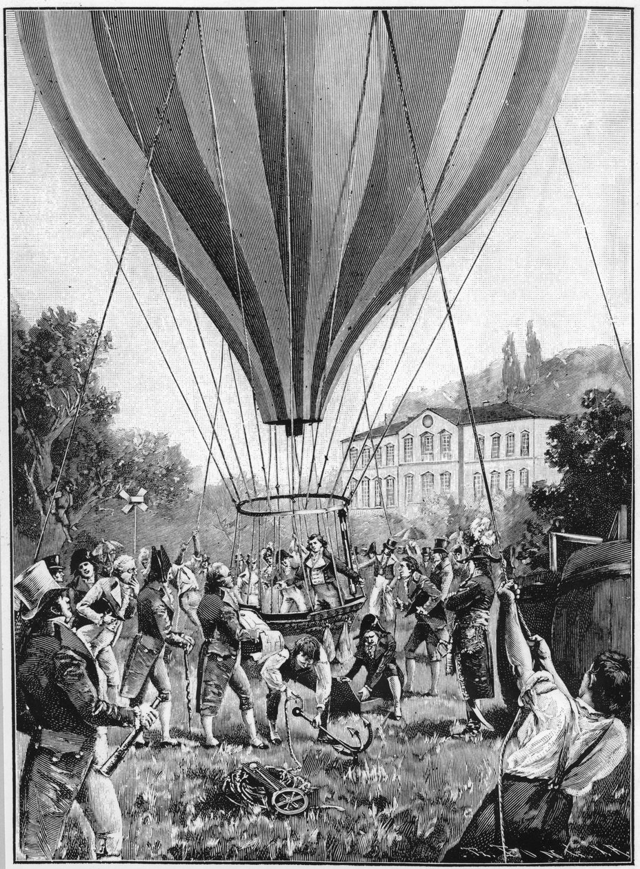 Joseph Louis Gay-Lussac podczas lotu balonem z Paryża, 14 września 1804 1910 r. autorstwa Unbekannt