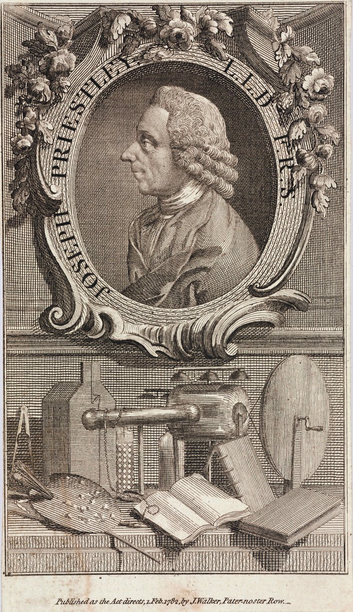 Joseph Priestley, angielsko-amerykański teolog i chemik autorstwa Unbekannt