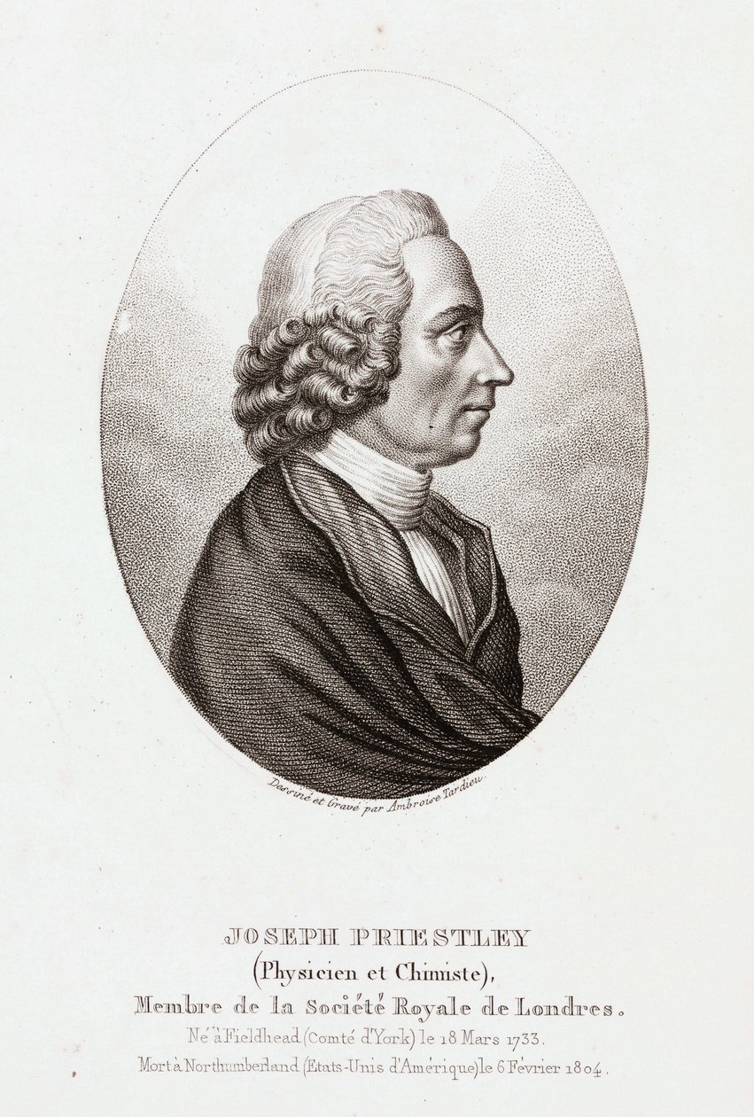 Joseph Priestley, angielsko-amerykański teolog i chemik, ok. 1780 autorstwa Unbekannt