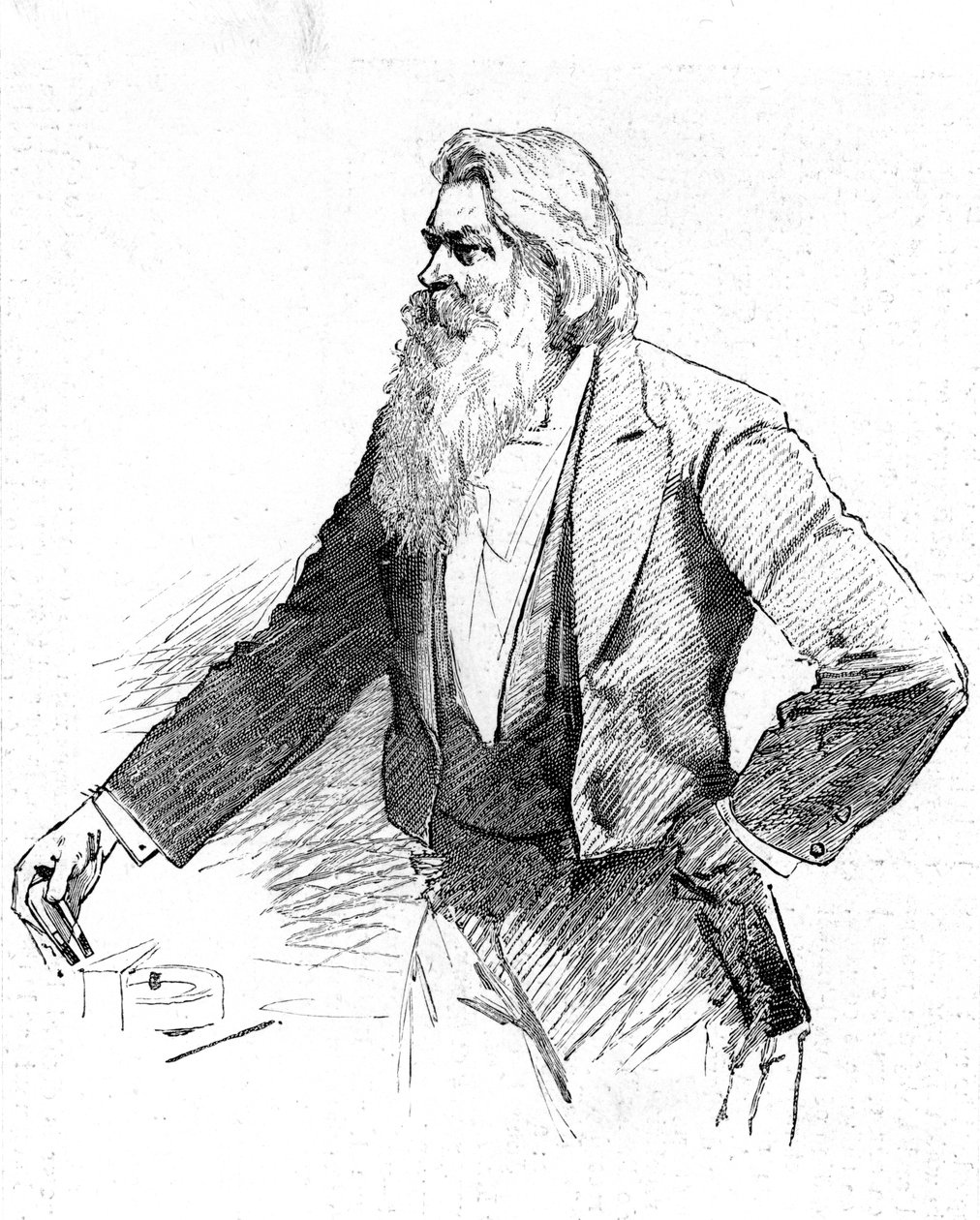 Joseph Wilson Swan, brytyjski fizyk i chemik, demonstrujący elektromagnetyzm, 1889 autorstwa Unbekannt