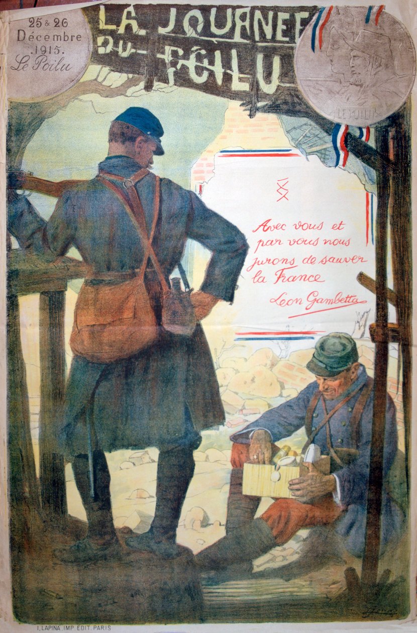 Włochaty dzień 25 i 26 grudnia 1915, francuski plakat z I wojny światowej, 1915 autorstwa Unbekannt