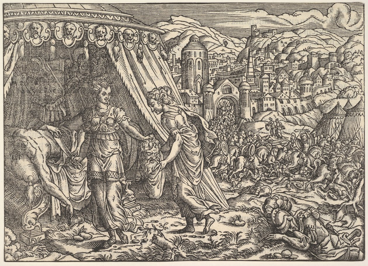 Judith i Holofernes, z Biblia, Frankfurt, 1564. autorstwa Unbekannt