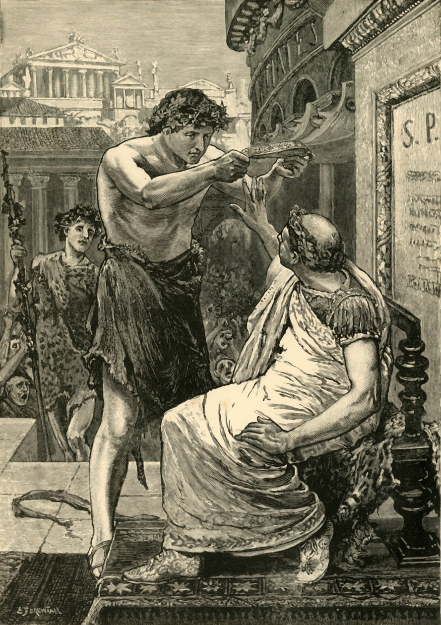Juliusz Cezar odmawiający korony ofiarowanej przez Antoniusza, 1890. autorstwa Unbekannt