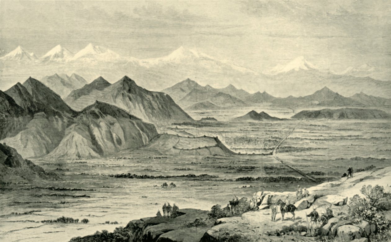 Kabul, Patrząc na północ od wzgórza nad obozem brytyjskim w Beni Hissar, 8 października 1879, 1901. autorstwa Unbekannt