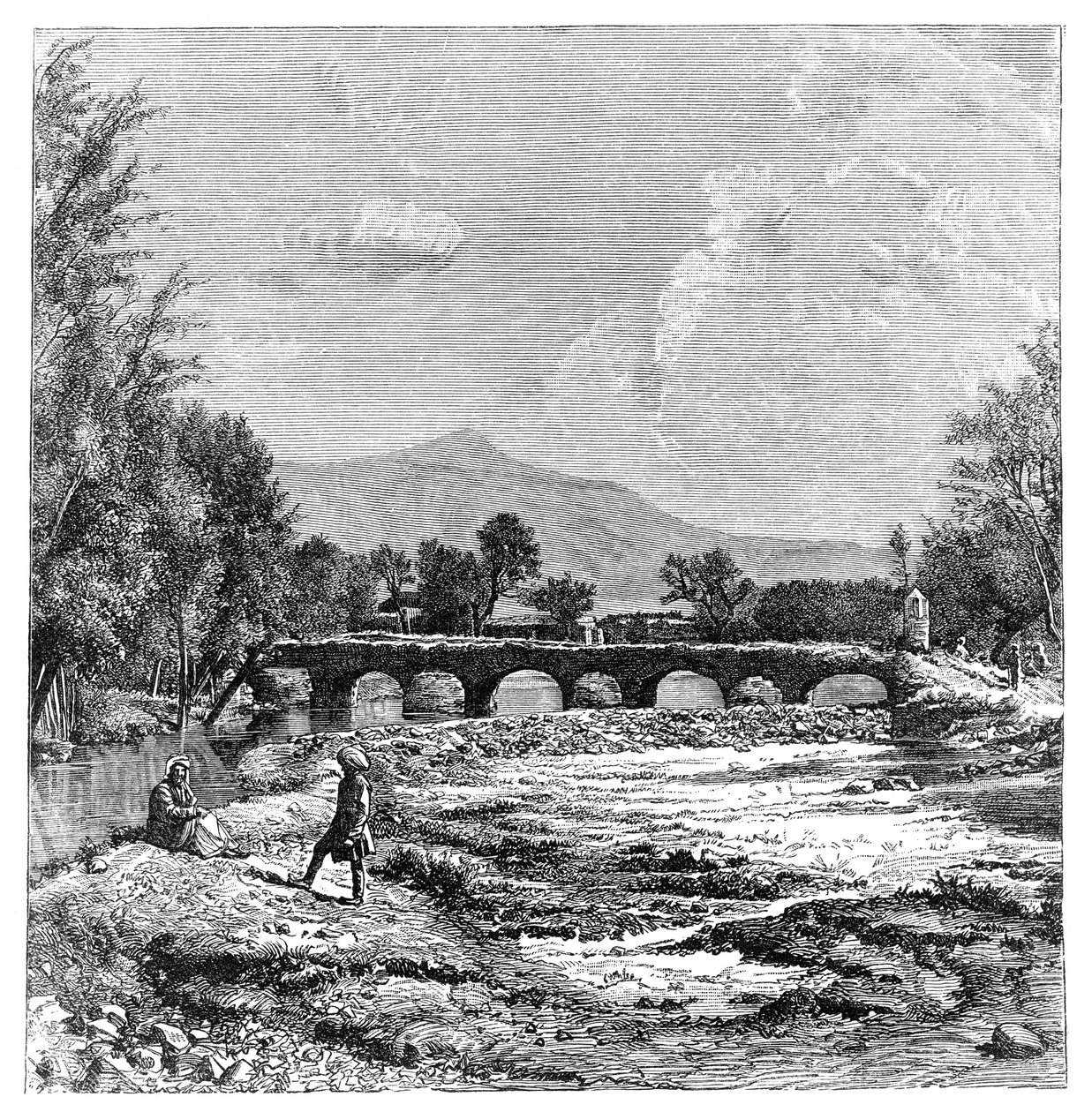 Rzeka Kabul, Afganistan, 1895 autorstwa Unbekannt