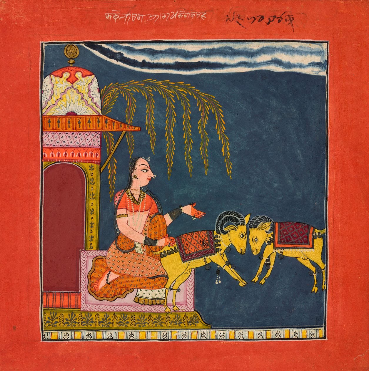 Kachheli Ragini, Z Ragamali, Ka. 1710. autorstwa Unbekannt
