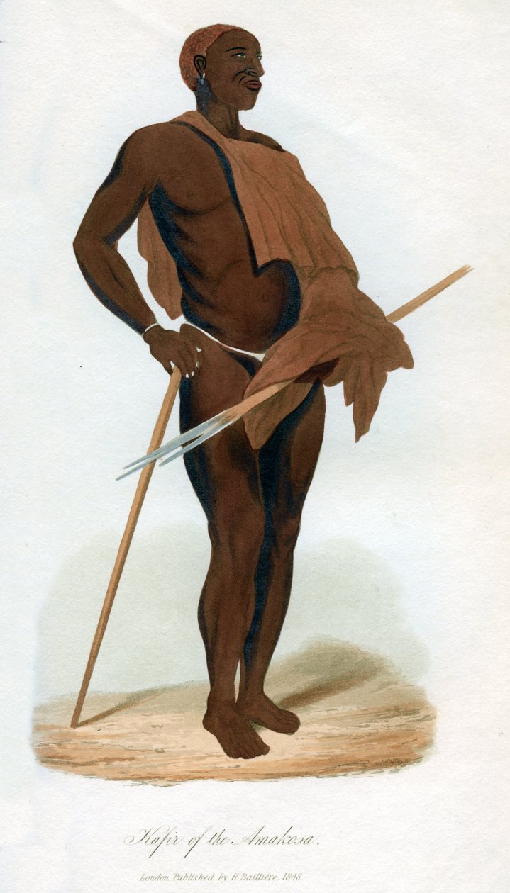 Kafir z Amakosa, 1848 autorstwa Unbekannt