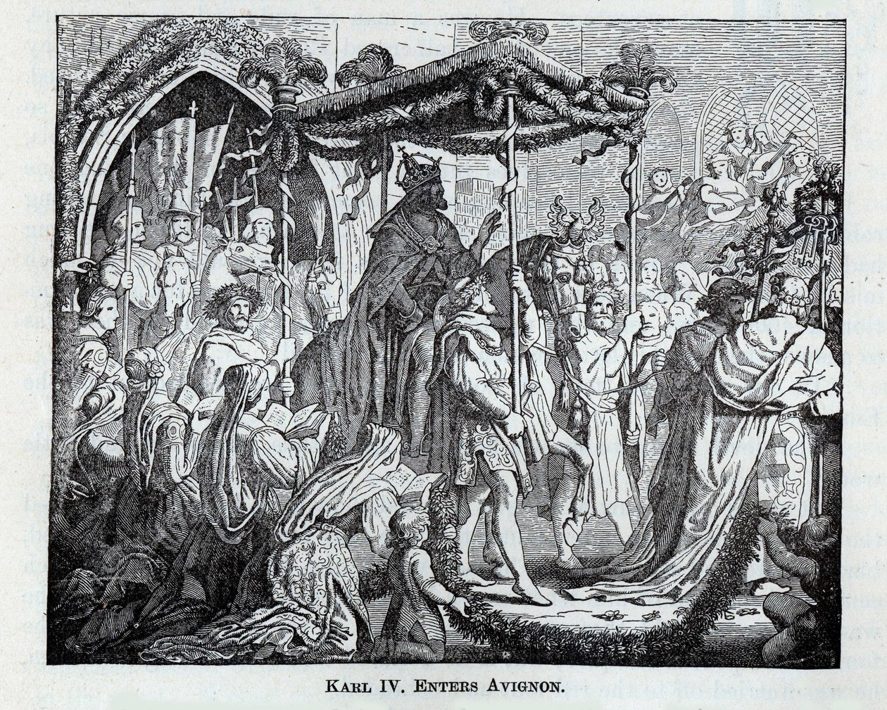 Karol IV wkracza do Awinionu, 1882 r. autorstwa Unbekannt