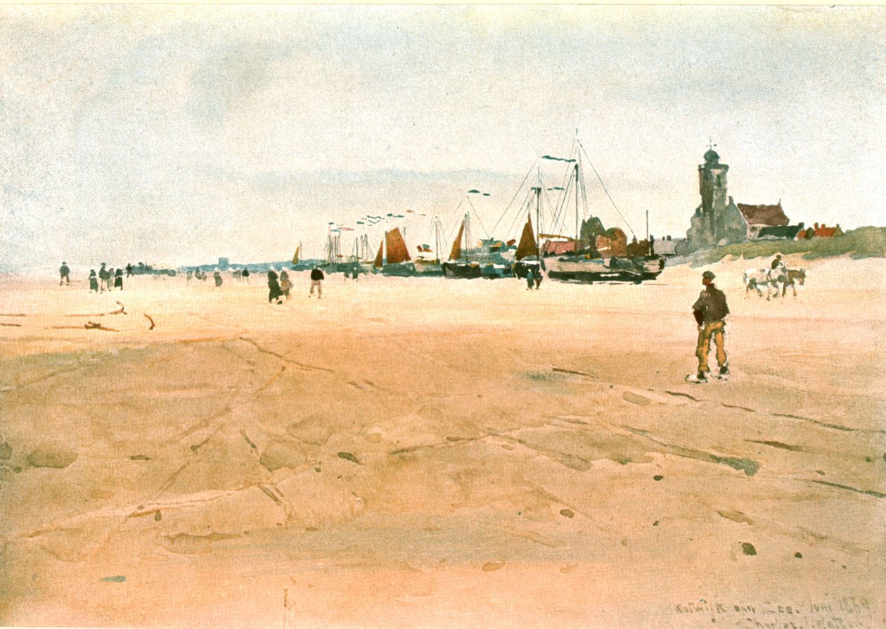 Katwijk aan Zee w 1889, ok. 1900. autorstwa Unbekannt