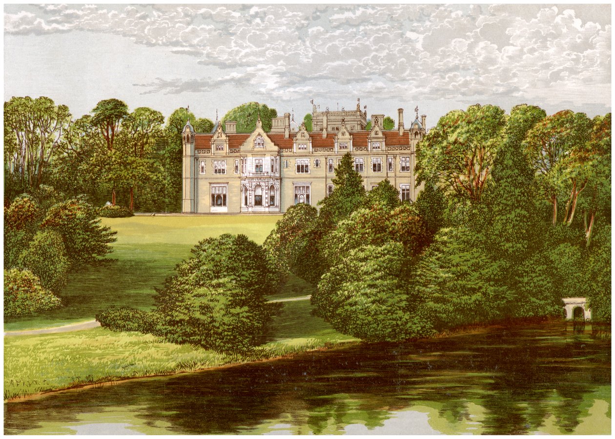 Keele Hall, Staffordshire, dom rodziny Sneydów, ok. 1880 r. autorstwa Unbekannt