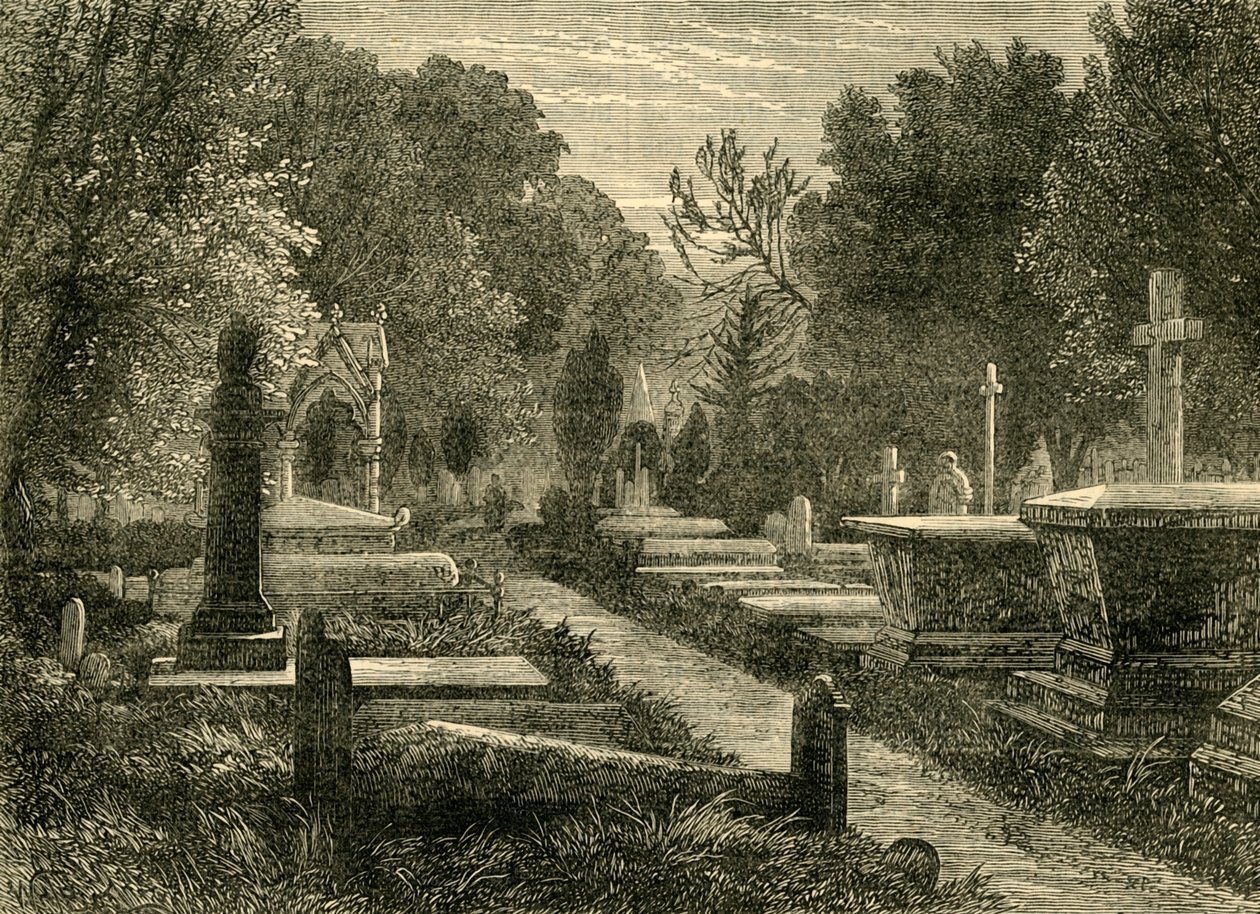 Cmentarz Kensal Green, ok. 1876 r. autorstwa Unbekannt