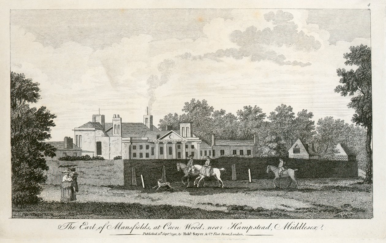 Kenwood House, Hampstead, Londyn, 1792 autorstwa Unbekannt