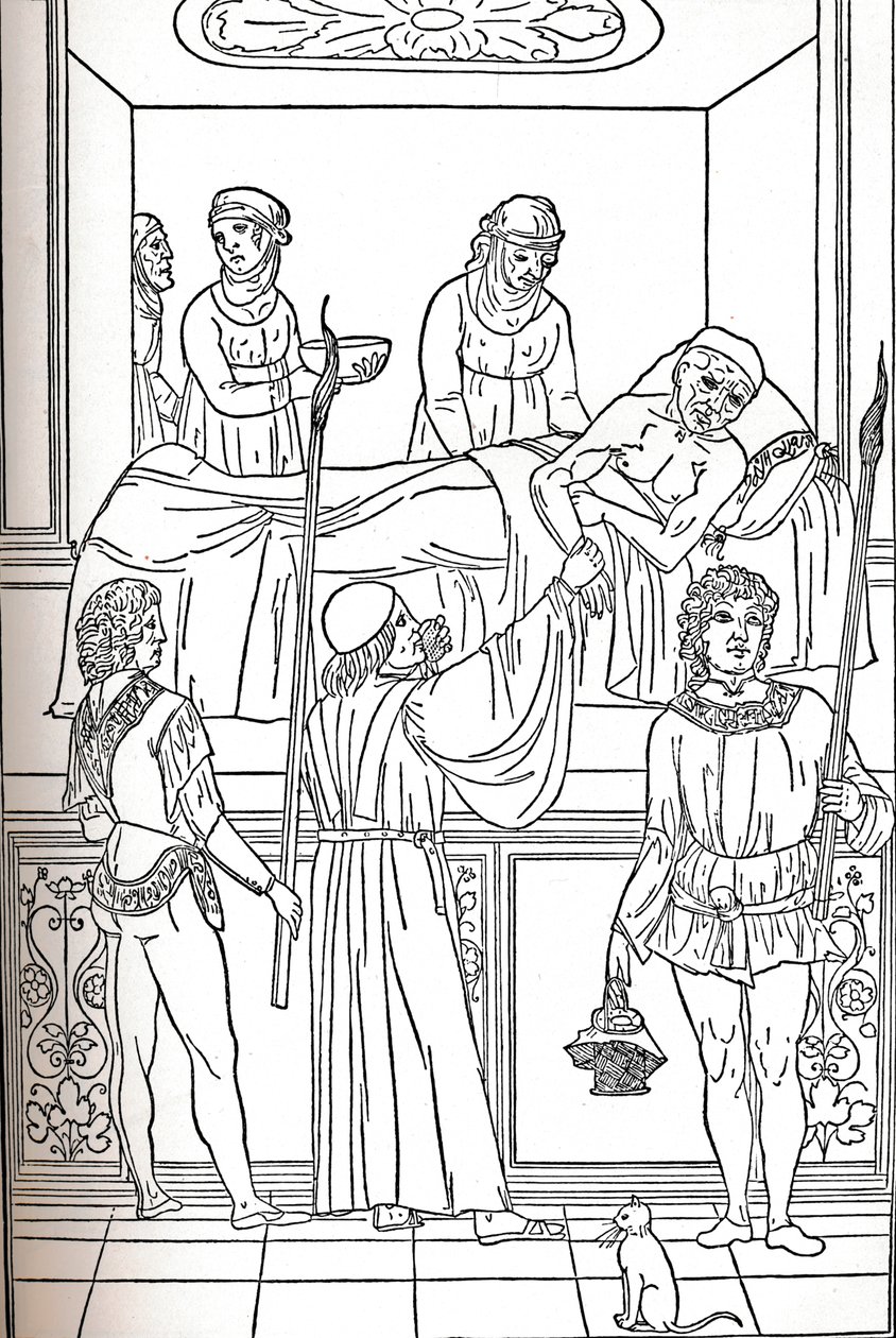 Ketham: Fasciculus Medicinae, Wenecja, 1493, Leczenie zarazy, c1493 autorstwa Unbekannt