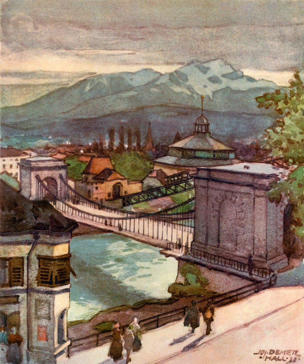 Kettenbrucke, Most łańcuchowy, ok. 1929. autorstwa Unbekannt