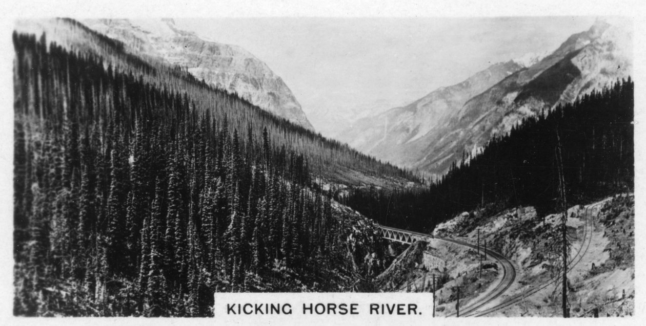 Kicking Horse River, Kolumbia Brytyjska, Kanada, ok. 1920 r. autorstwa Unbekannt