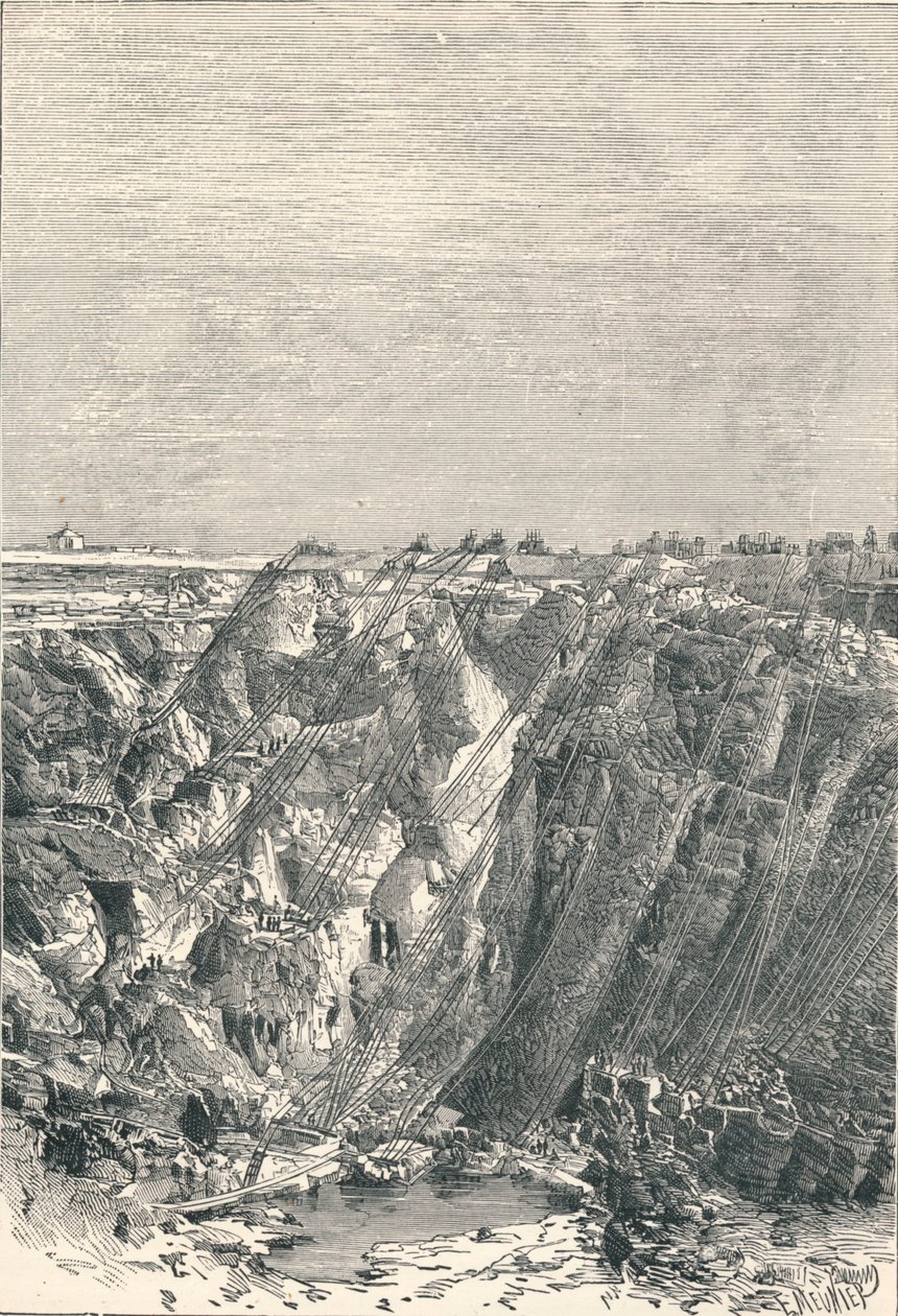 Kimberley: pojawienie się kopalni diamentów w 1880, 1896 autorstwa Unbekannt