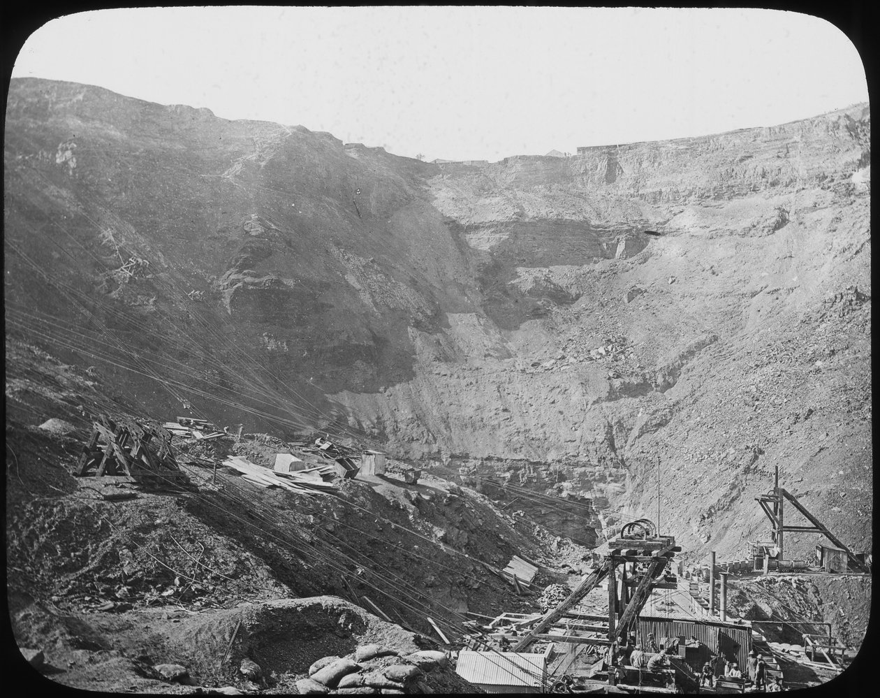 Kopalnia diamentów Kimberley, RPA, ok. 1890 autorstwa Unbekannt