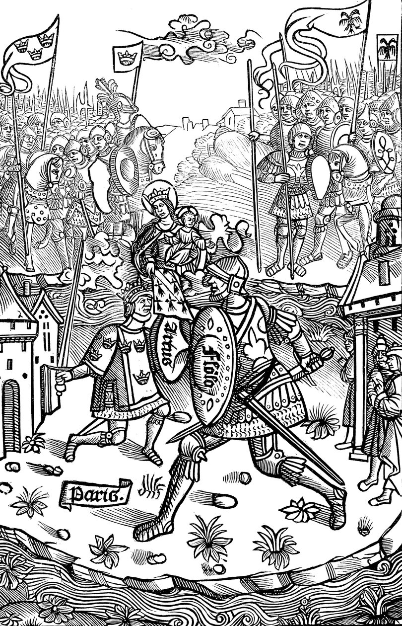 Król Artur walczący z gigantem, 1514 autorstwa Unbekannt