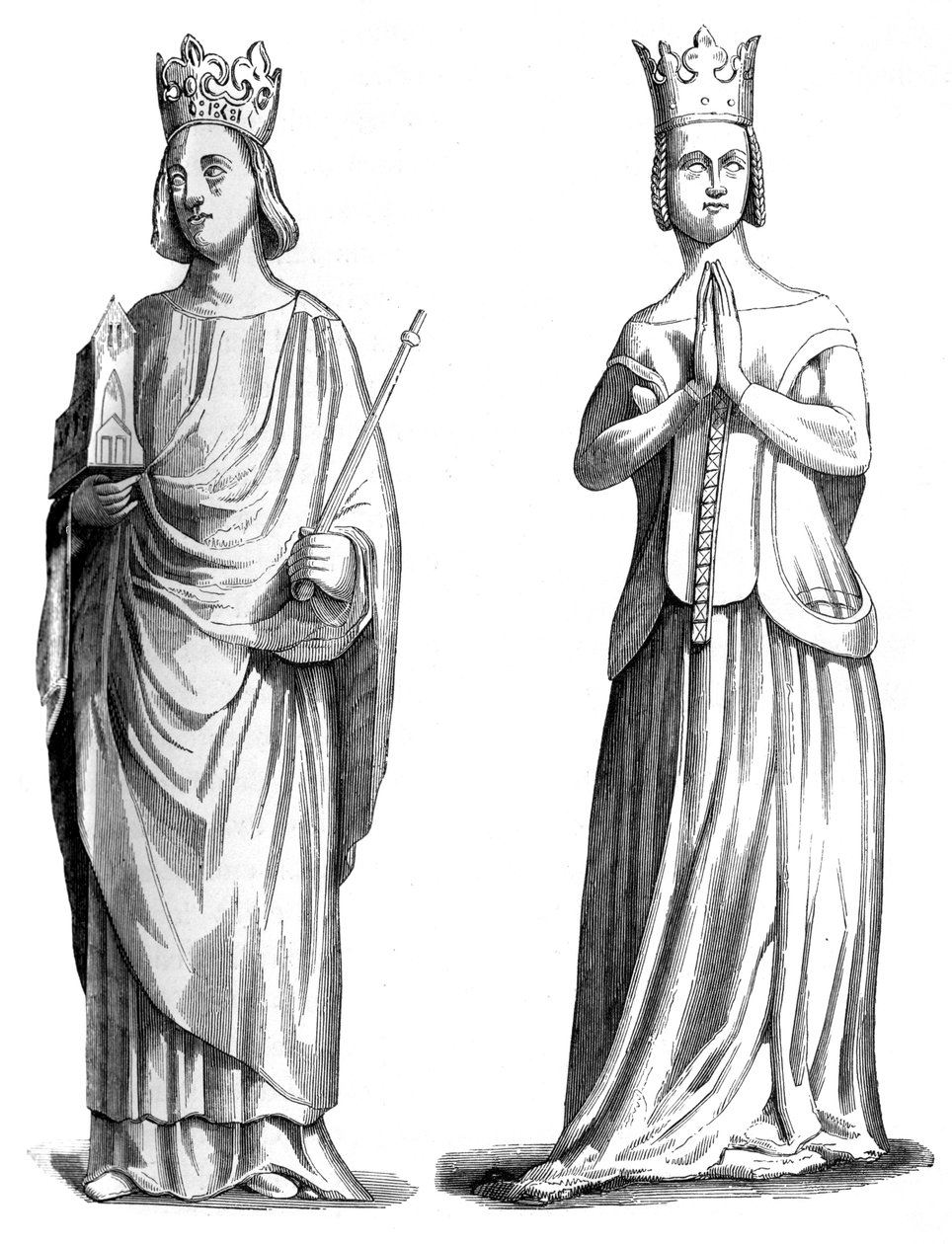 Król Francji Karol V 1337-1380 i Joanna Burbon 1338-1378, 1849 autorstwa Unbekannt