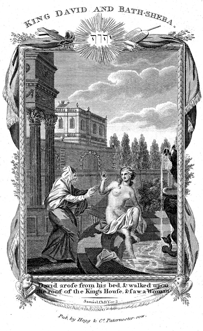 Król Dawid spoglądający na Batszebę, ok. 1804 r. autorstwa Unbekannt