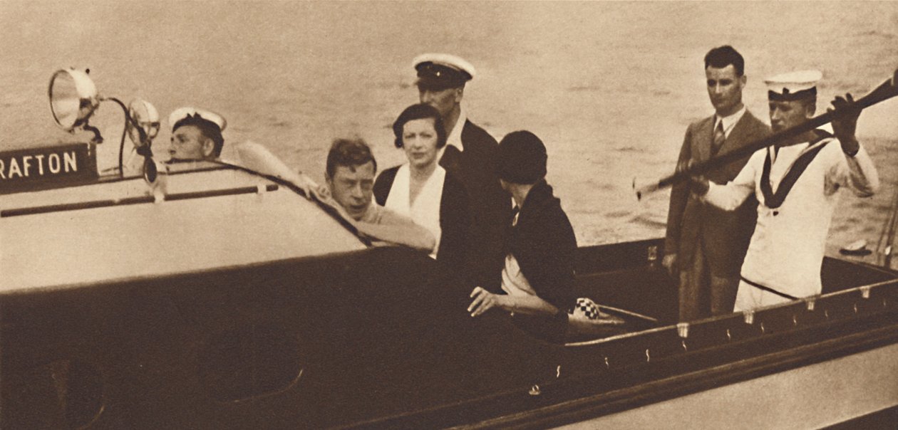 Król Edward powracający na swój jacht z wyspy Rab, 1937 autorstwa Unbekannt