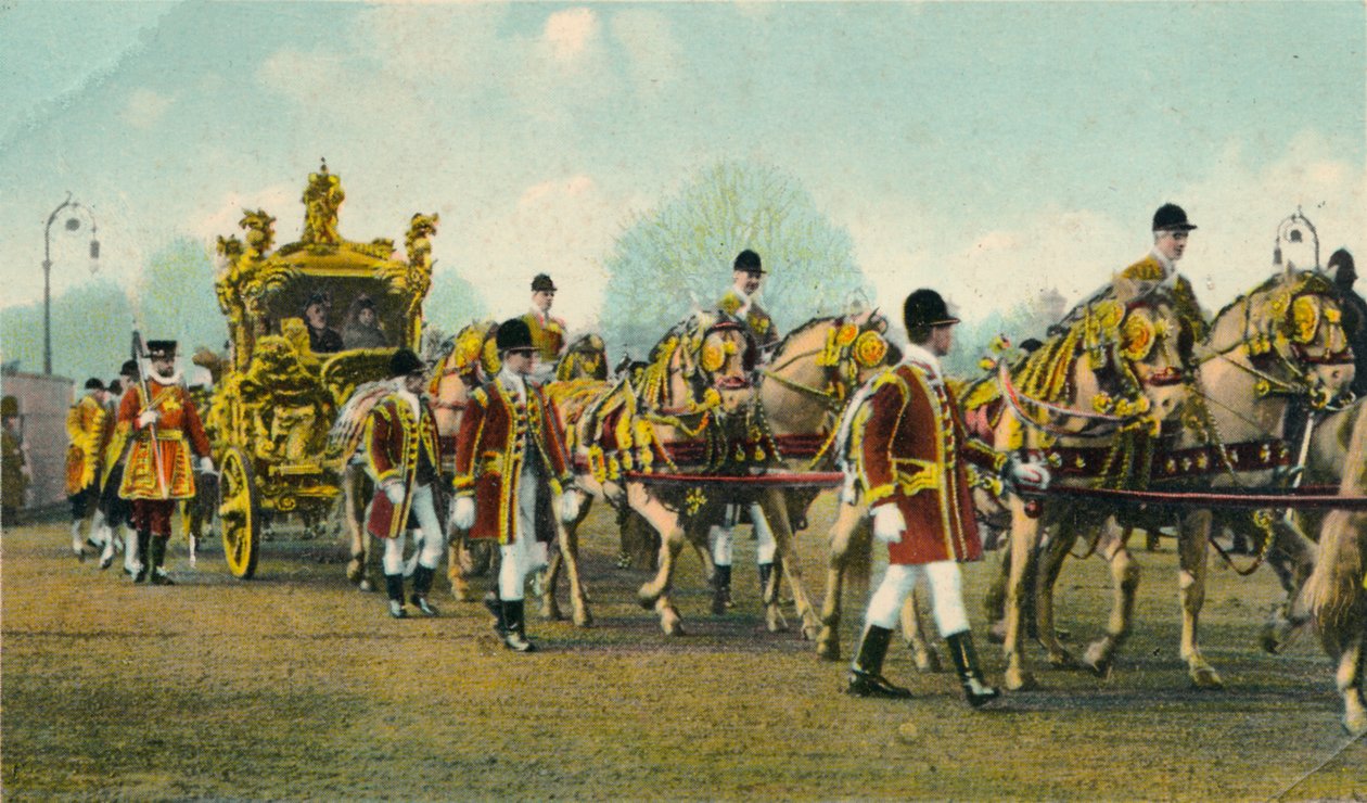 Trener stanowy króla Edwarda VII używany do otwarcia parlamentu, 1910 r autorstwa Unbekannt