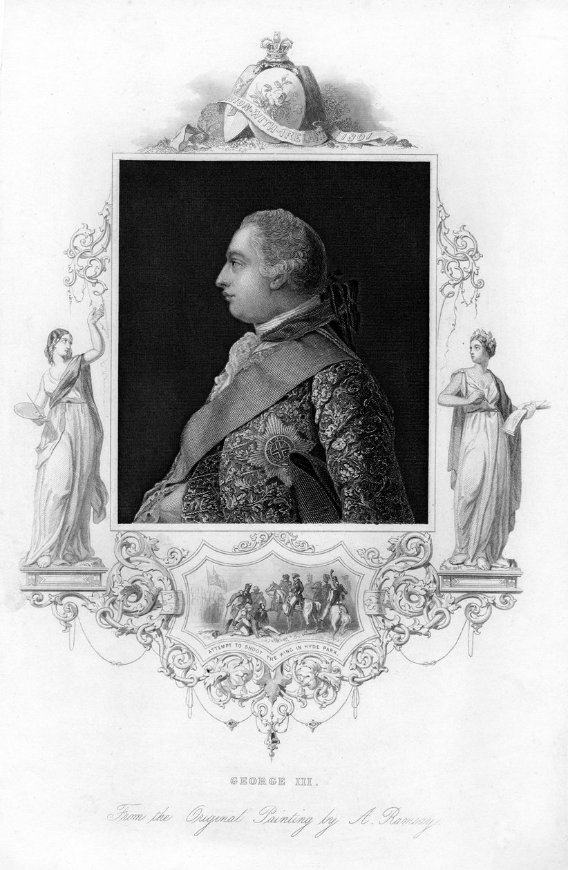 Król Jerzy III Wielkiej Brytanii, c1850 autorstwa Unbekannt