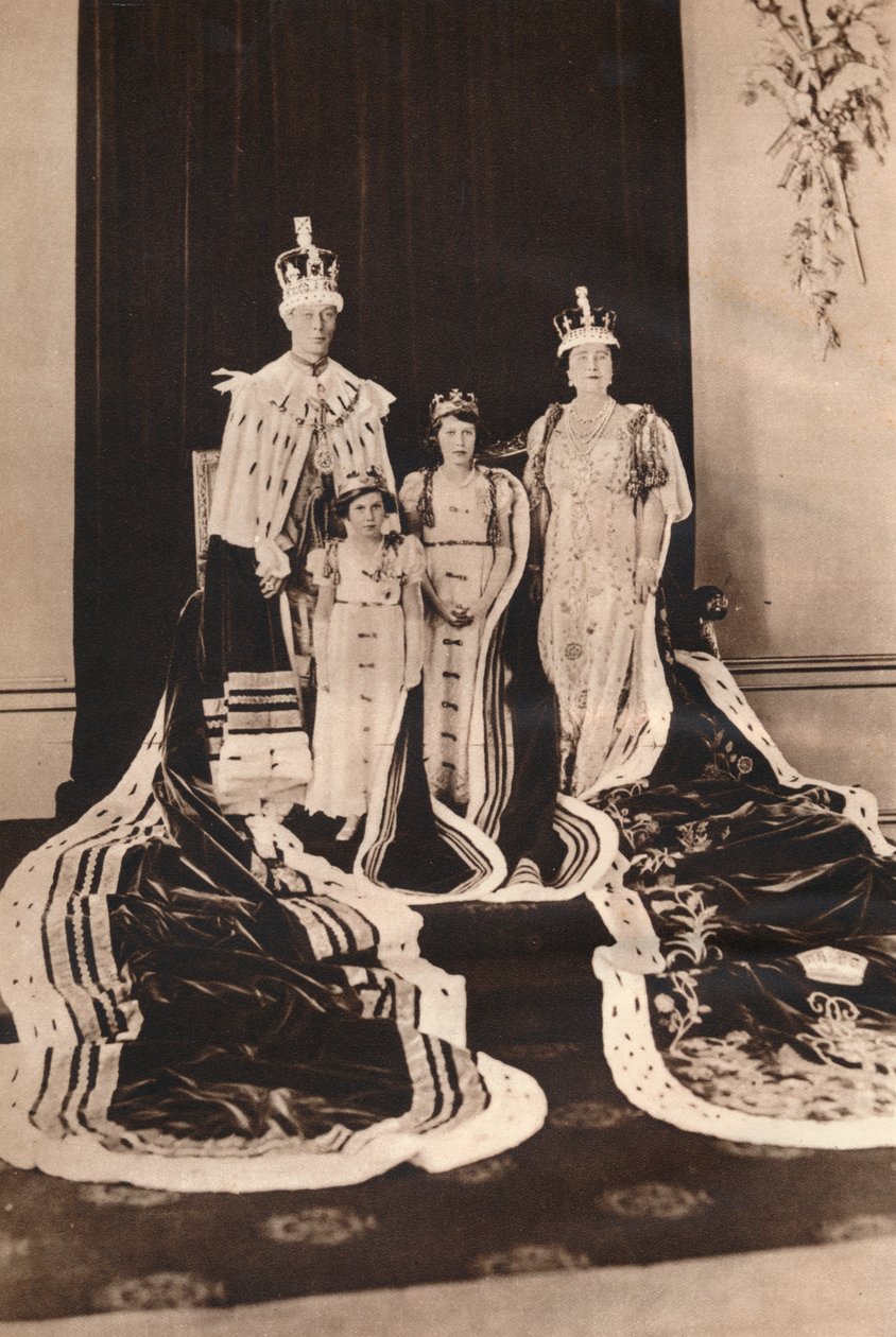 Król Jerzy VI i królowa Elżbieta w dniu koronacji, 1937. autorstwa Unbekannt