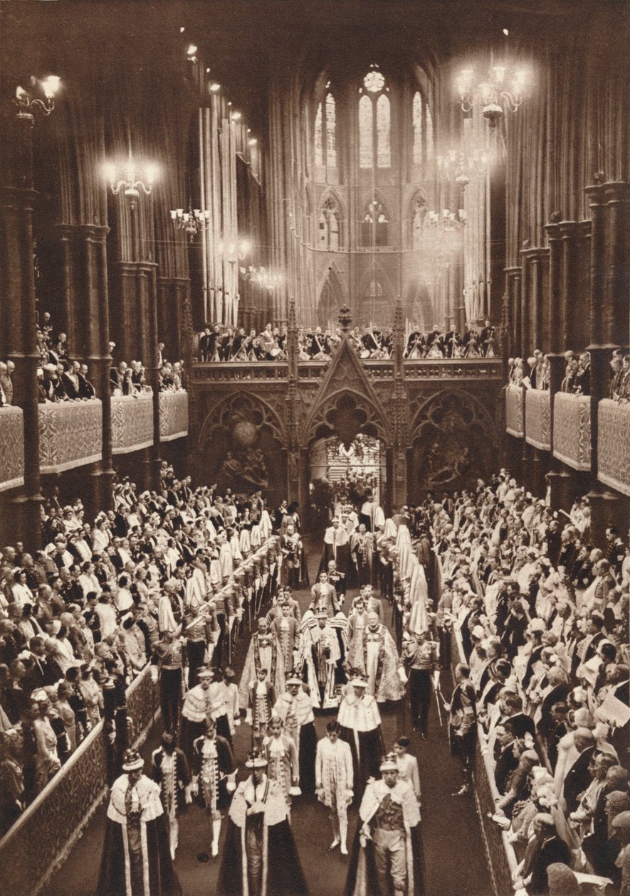 Procesja koronacyjna króla Jerzego VI, Opactwo Westminsterskie, 1937 autorstwa Unbekannt