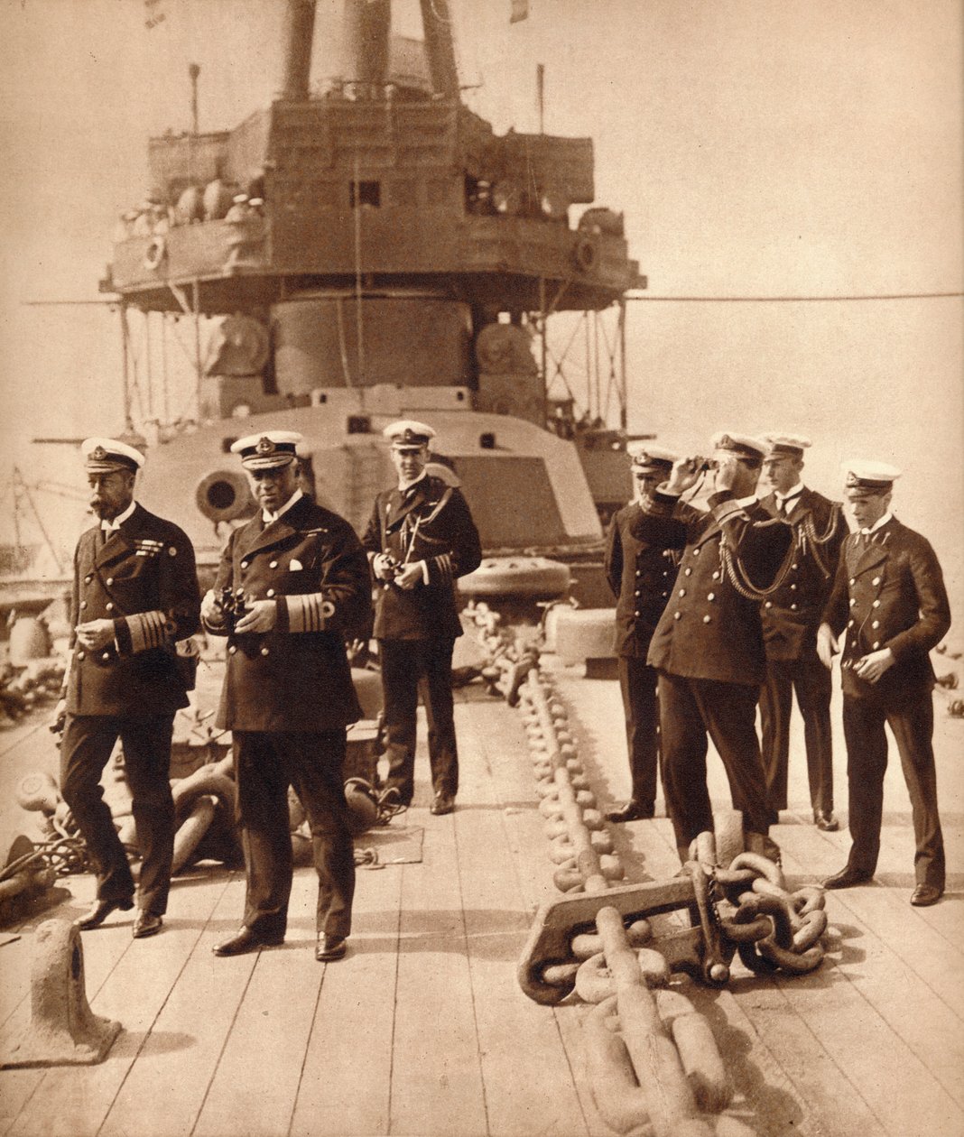 Król Jerzy V na pokładzie HMS Neptune, lata 1910 1935 autorstwa Unbekannt