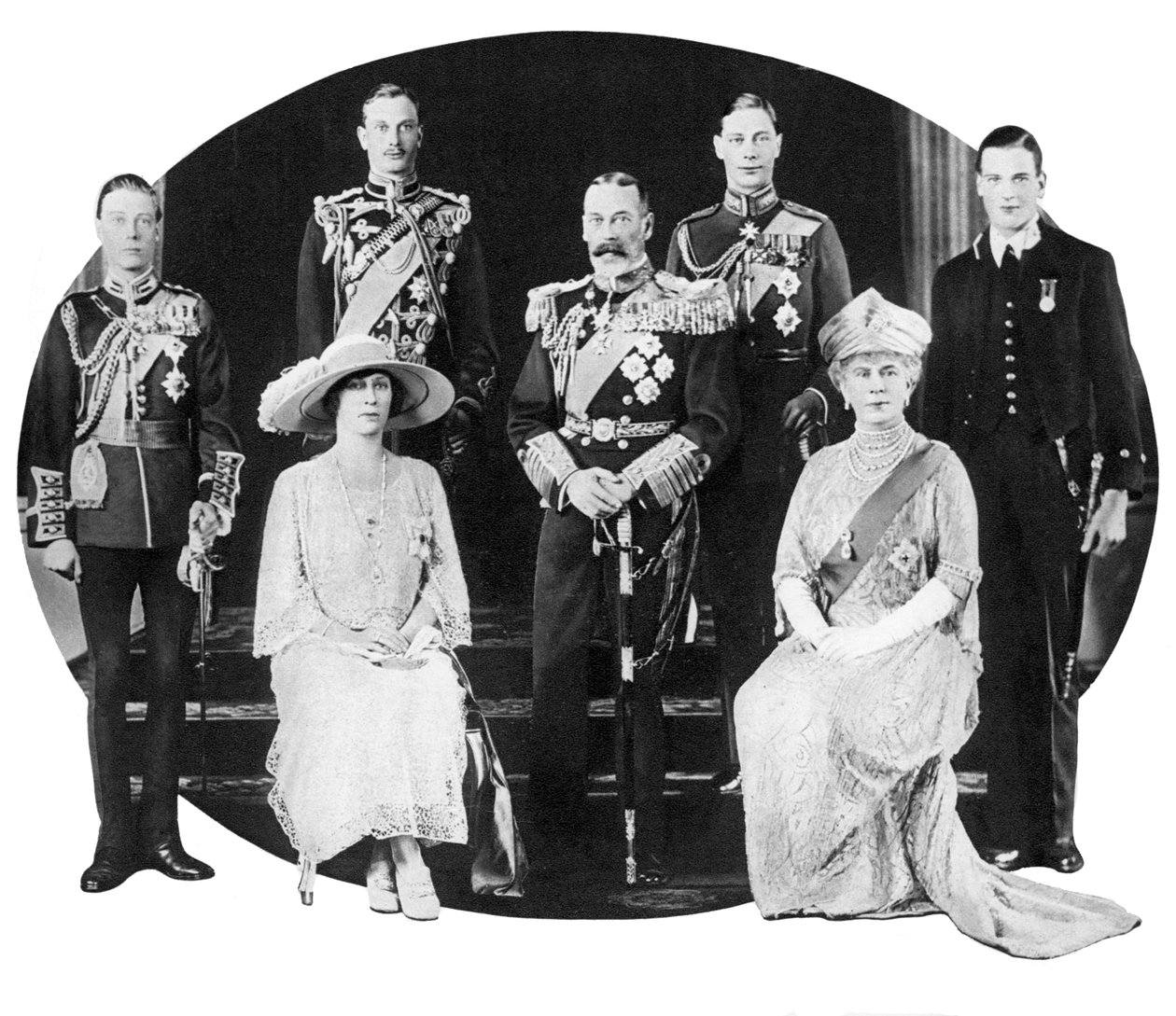 Król Jerzy V i jego rodzina, ok. 1930 autorstwa Unbekannt
