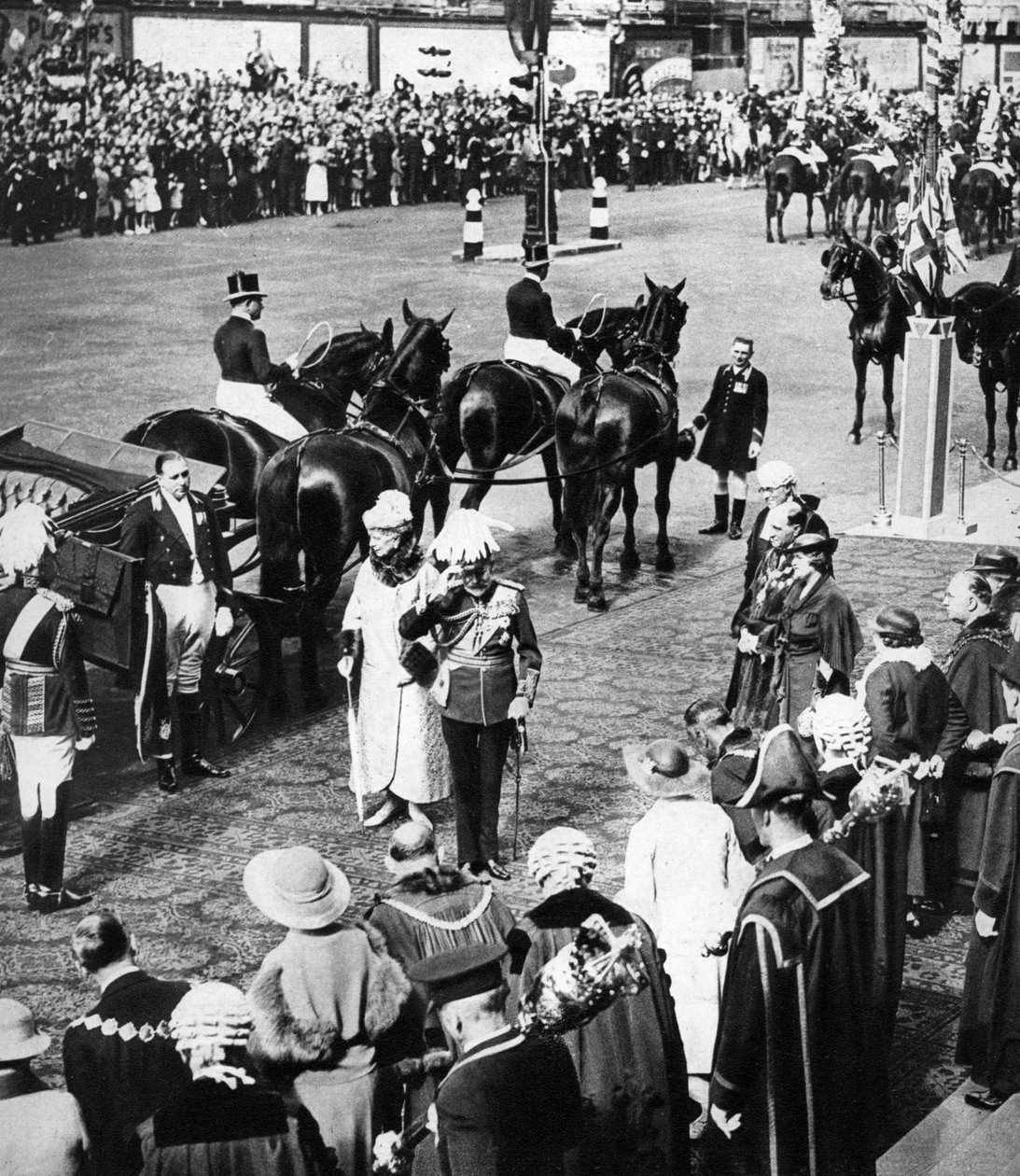Król Jerzy V i burmistrzowie dzielnic północnego Londynu w Marylebone, Srebrny Jubileusz, 1935 autorstwa Unbekannt