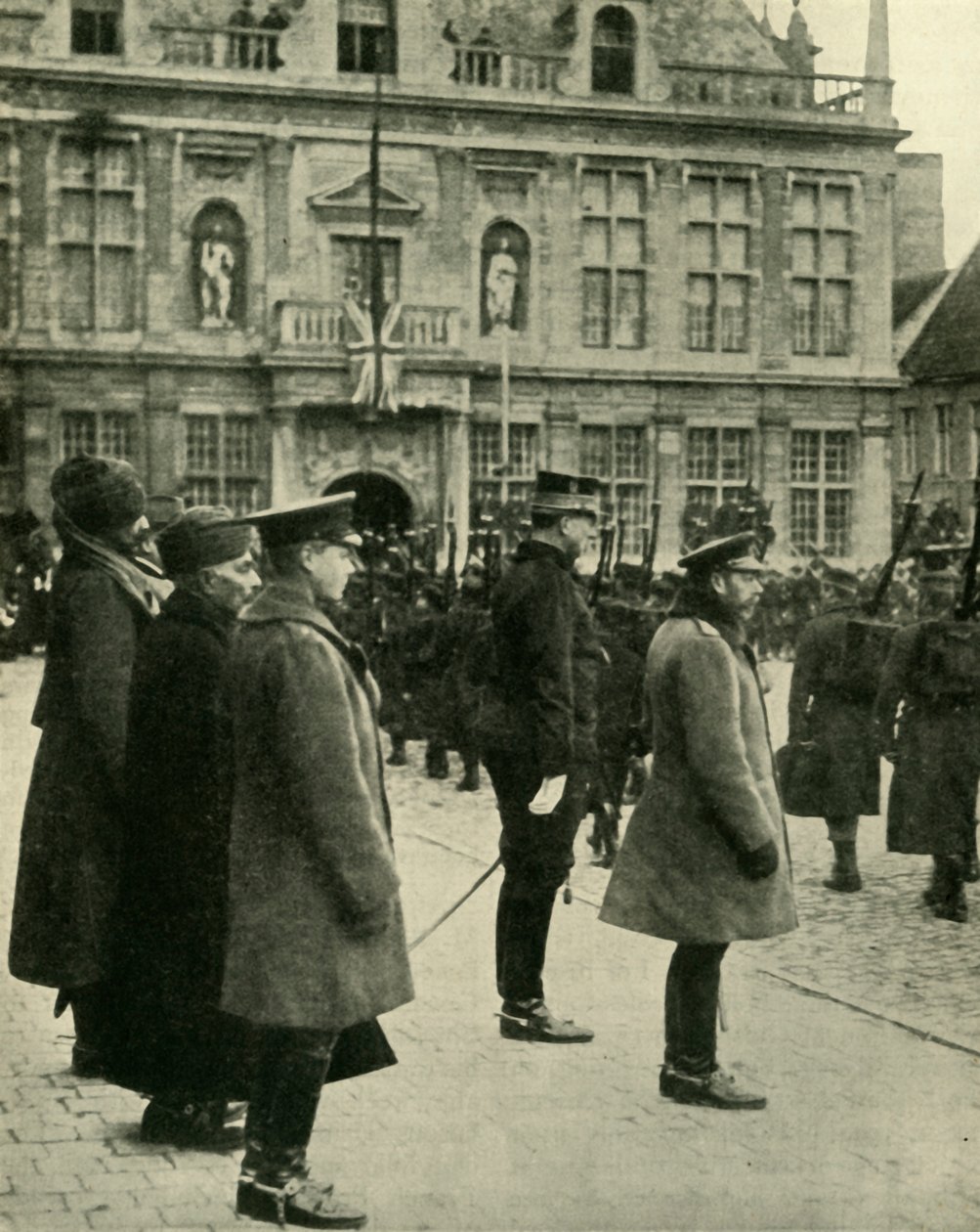 Król Jerzy V w Furnes, Belgia, I wojna światowa, 4 grudnia 1914, 1920. autorstwa Unbekannt