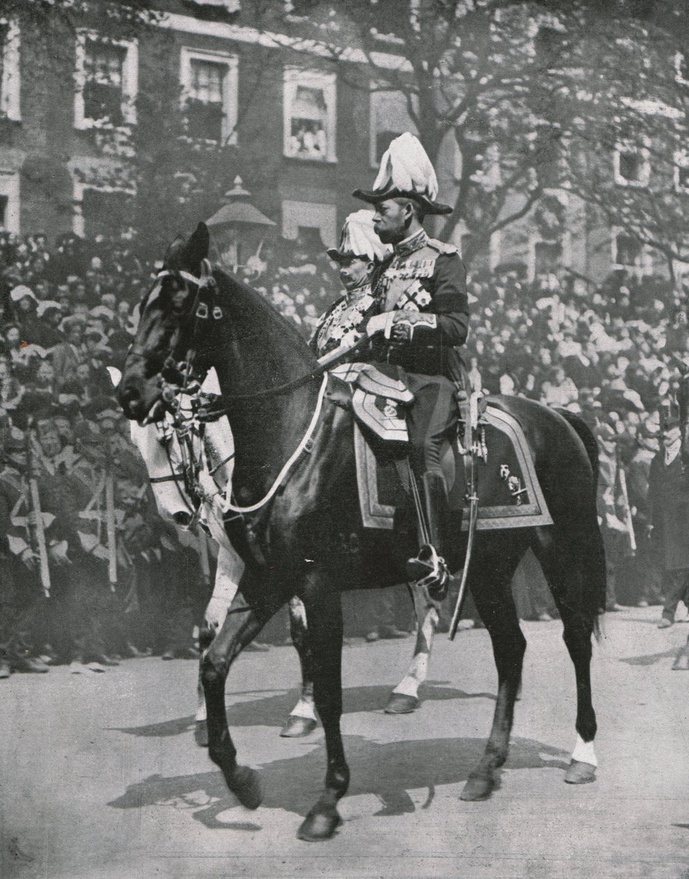 Król Jerzy V na pogrzebie swojego ojca, króla Edwarda VII, Londyn, 20 maja 1910. autorstwa Unbekannt