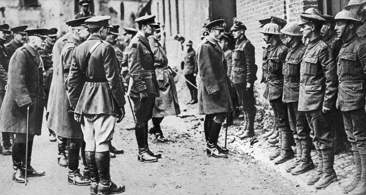 Król Jerzy V z 7. Batalionem Sherwood Foresters, I wojna światowa, marzec 1918 autorstwa Unbekannt