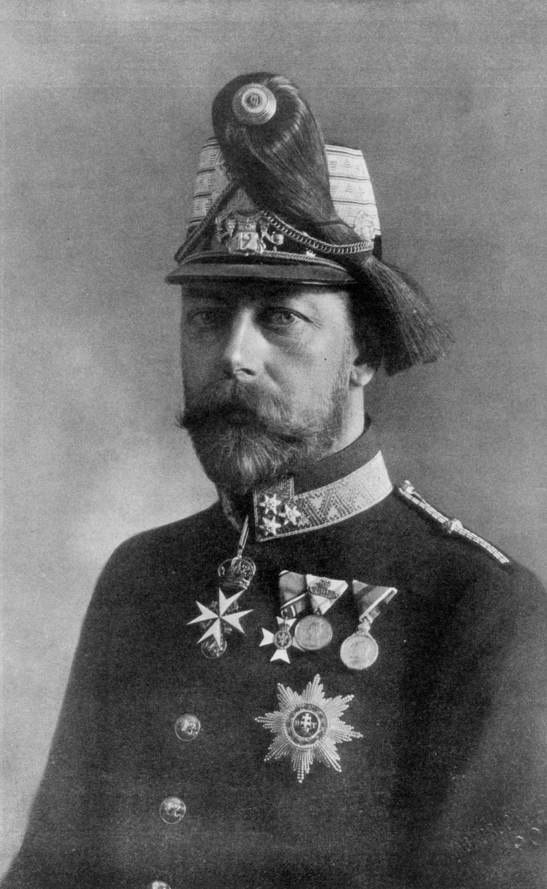 Król Jerzy Piąty, w mundurze austriackim, 1910 autorstwa Unbekannt