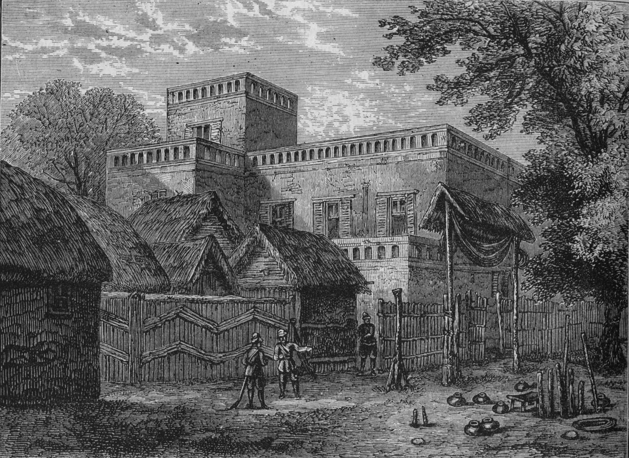 Pałac Króla Koffeesa, ok. 1880 r. autorstwa Unbekannt