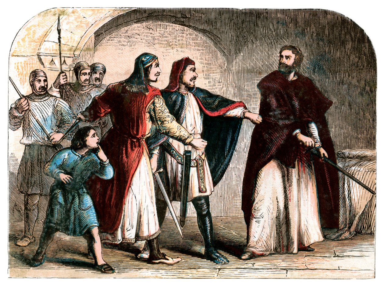 Król Ryszard I 1157-1199 w więzieniu autorstwa Unbekannt