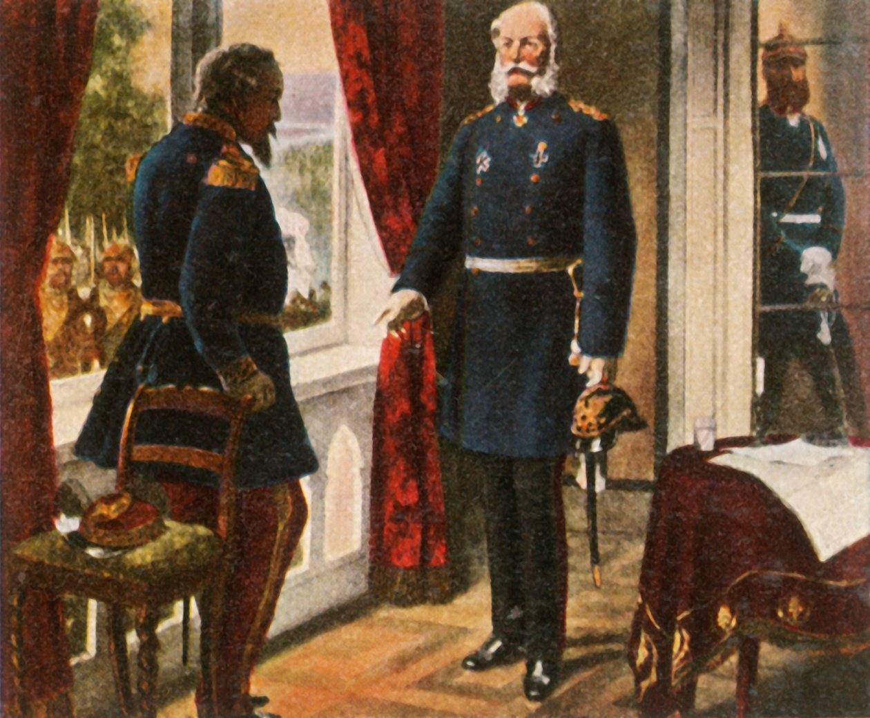 Król Wilhelm i cesarz Napoleon po bitwie pod Sedanem, 2 września 1870, 1936. autorstwa Unbekannt