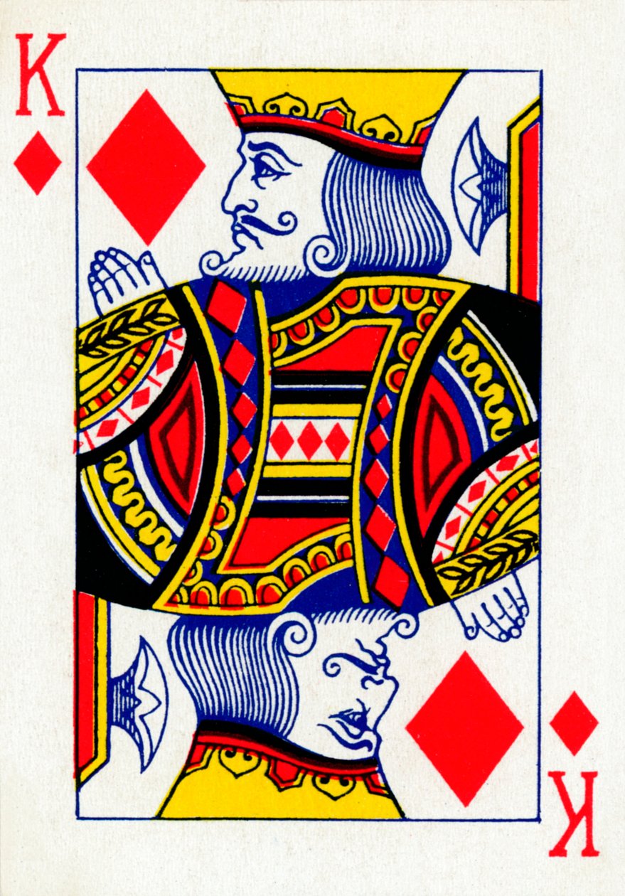 King of Diamonds z talii kart do gry Goodall & Son Ltd., ok. 1940 r. autorstwa Unbekannt